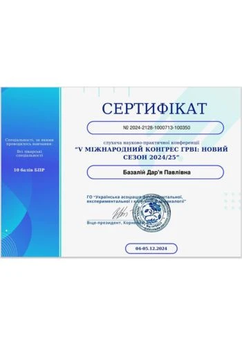 Базалий Дарья Павловна